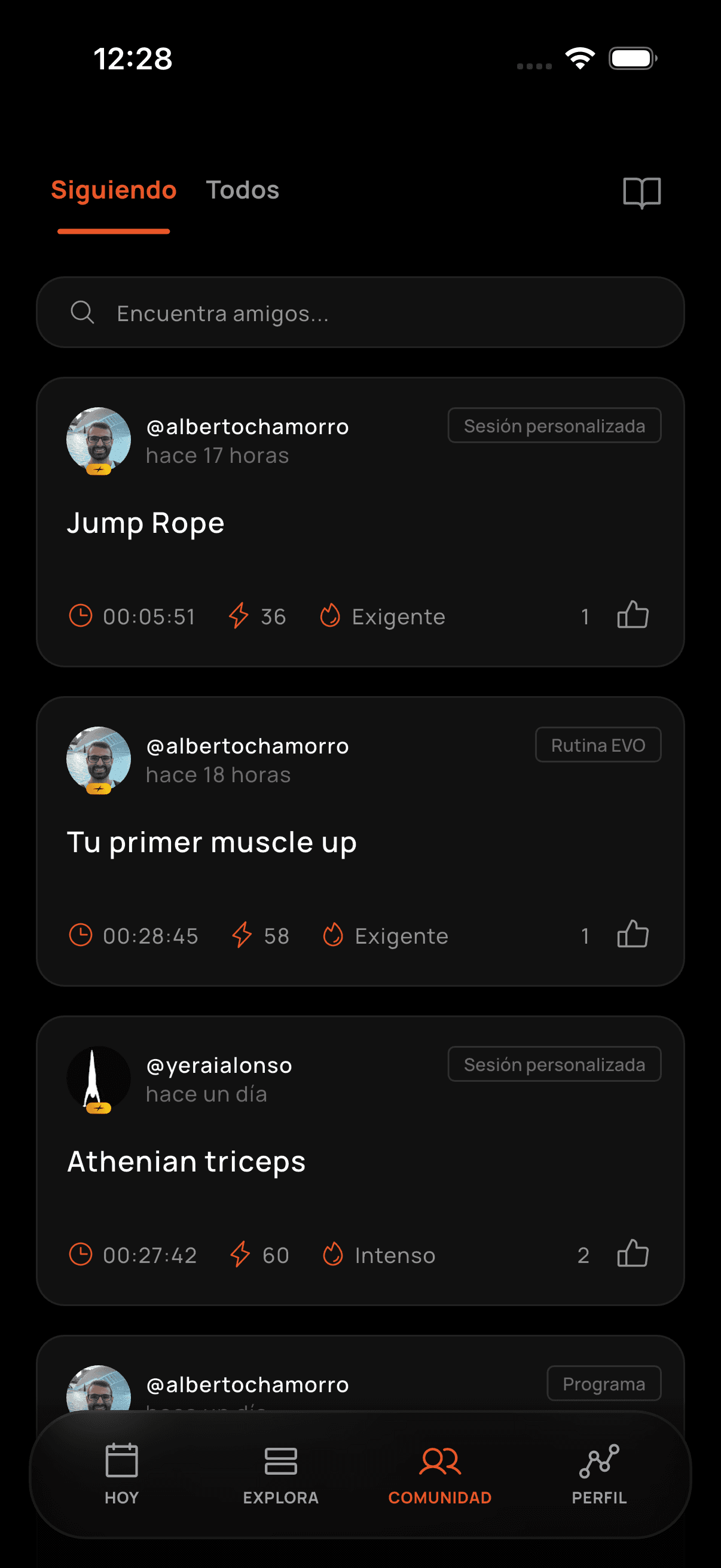 Siguiendo