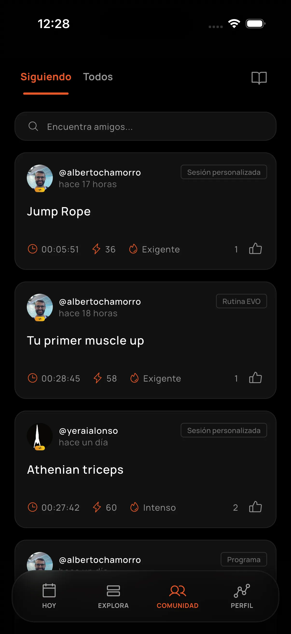 Siguiendo