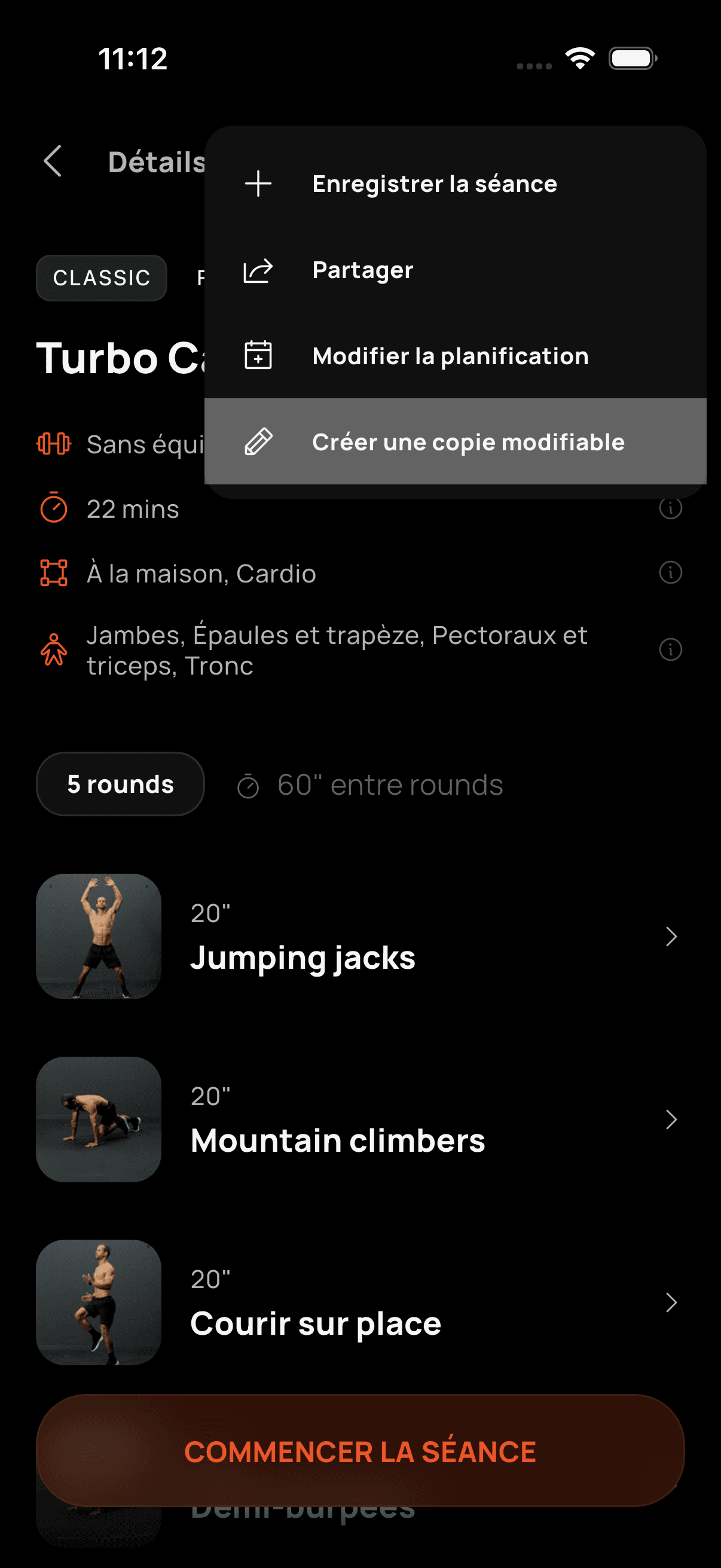 Créer une copie modifiable