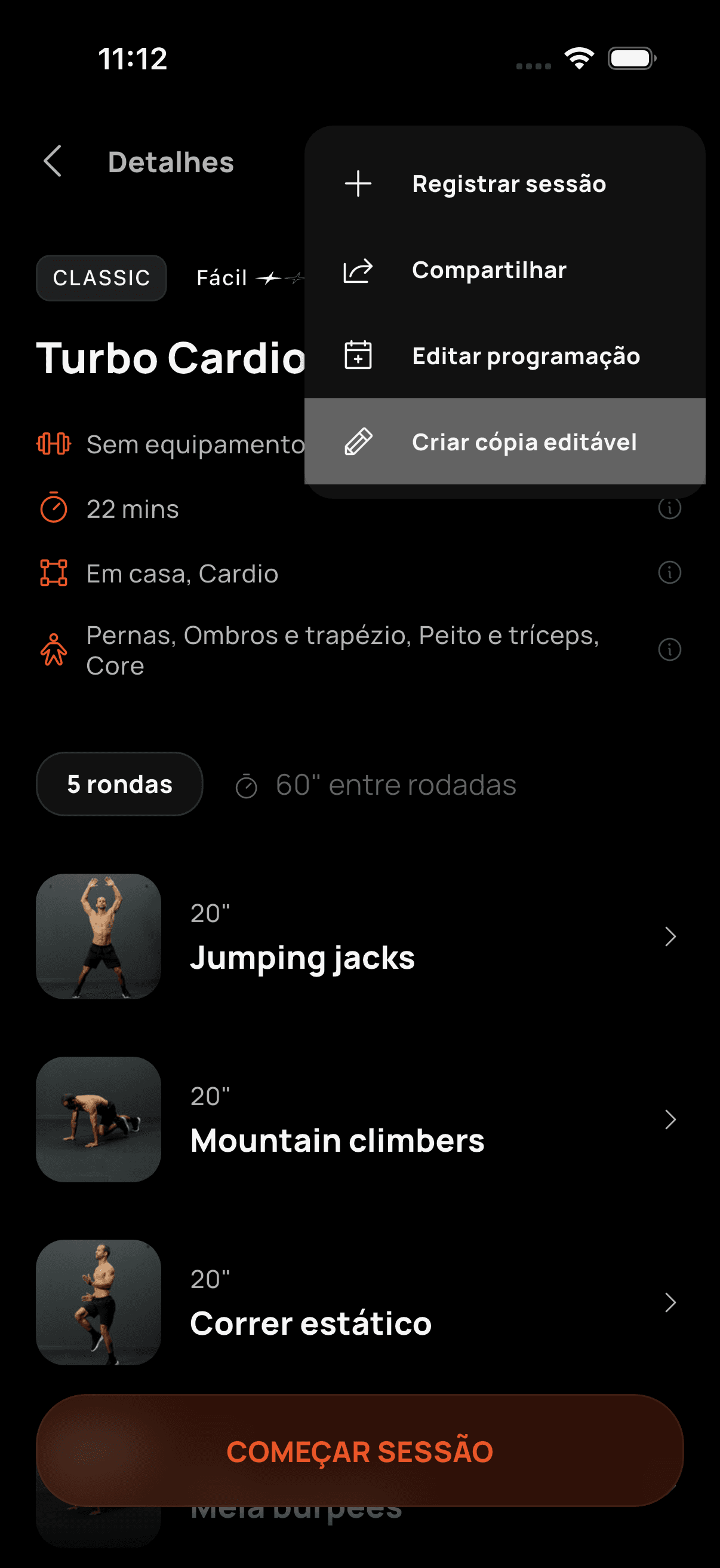 Crie uma cópia editável
