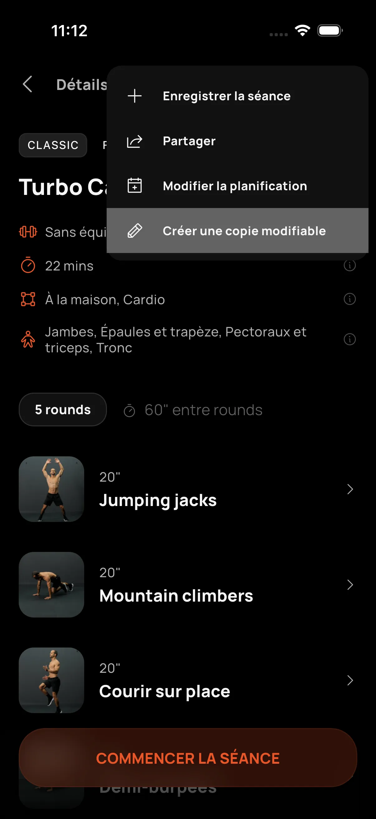 Créer une copie modifiable
