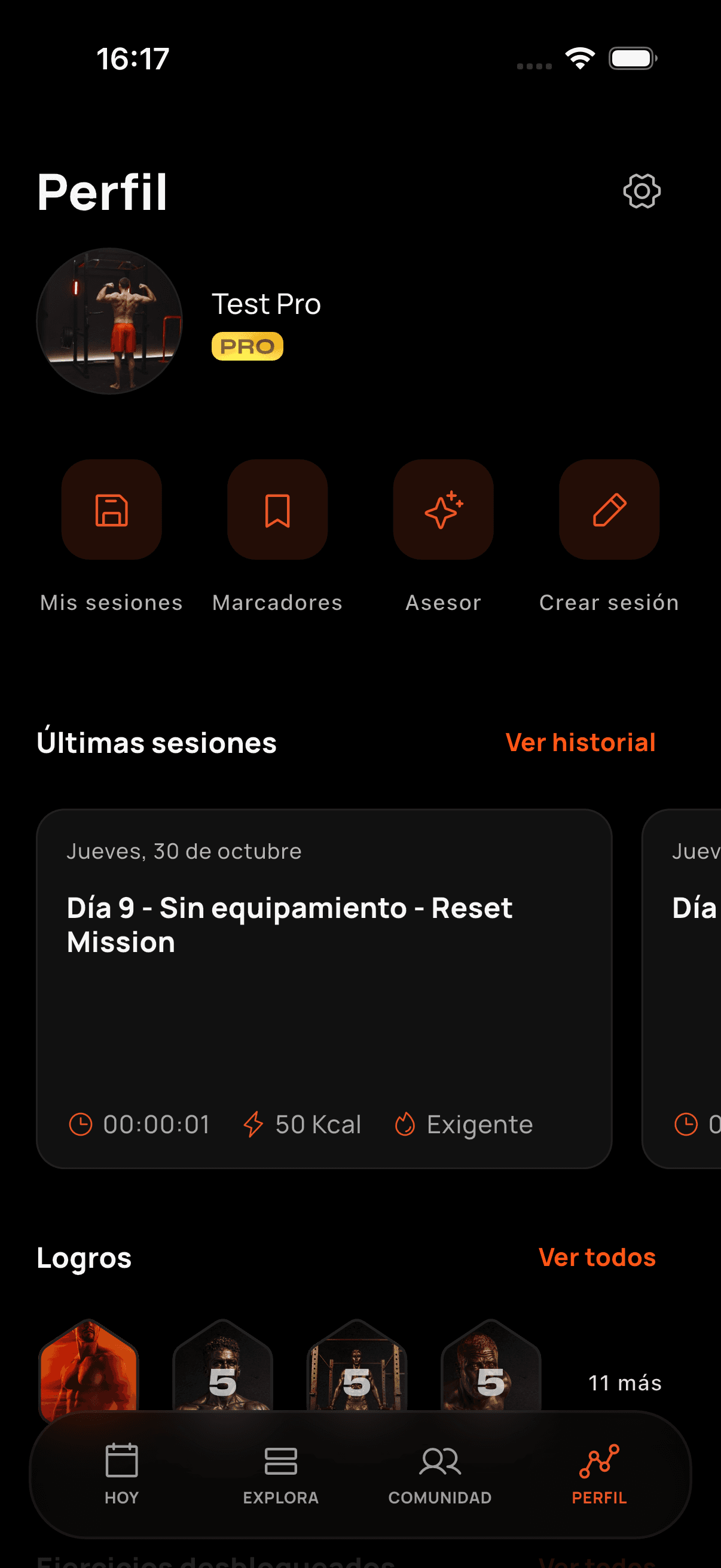 Secciones del perfil