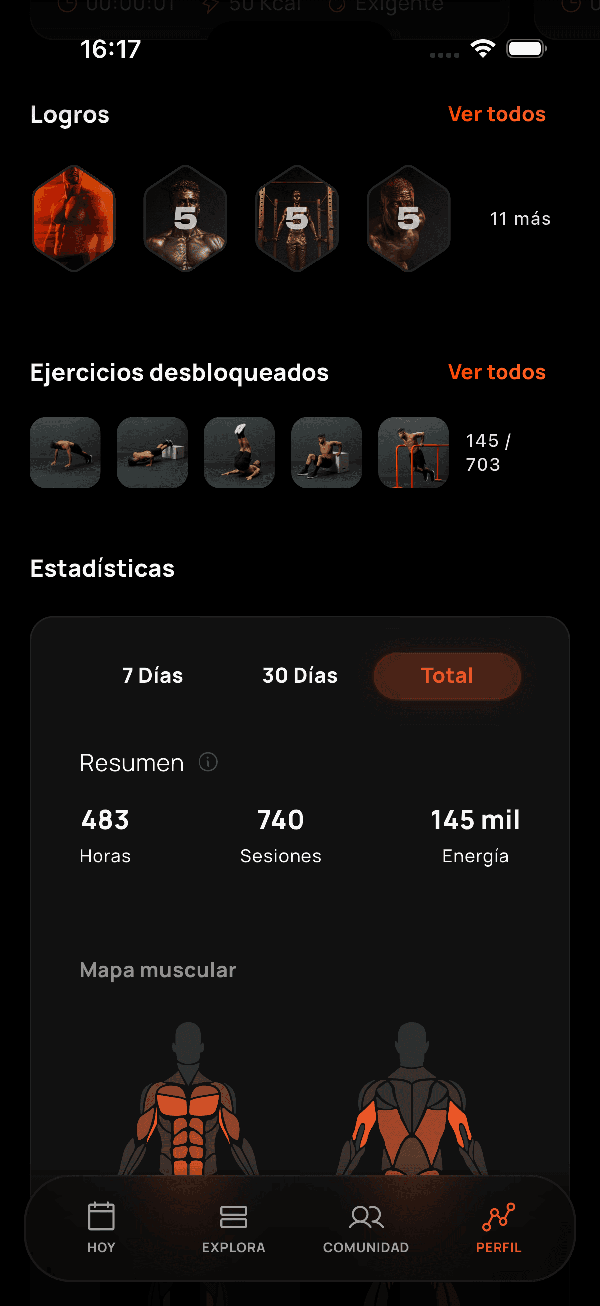 Historial y progreso