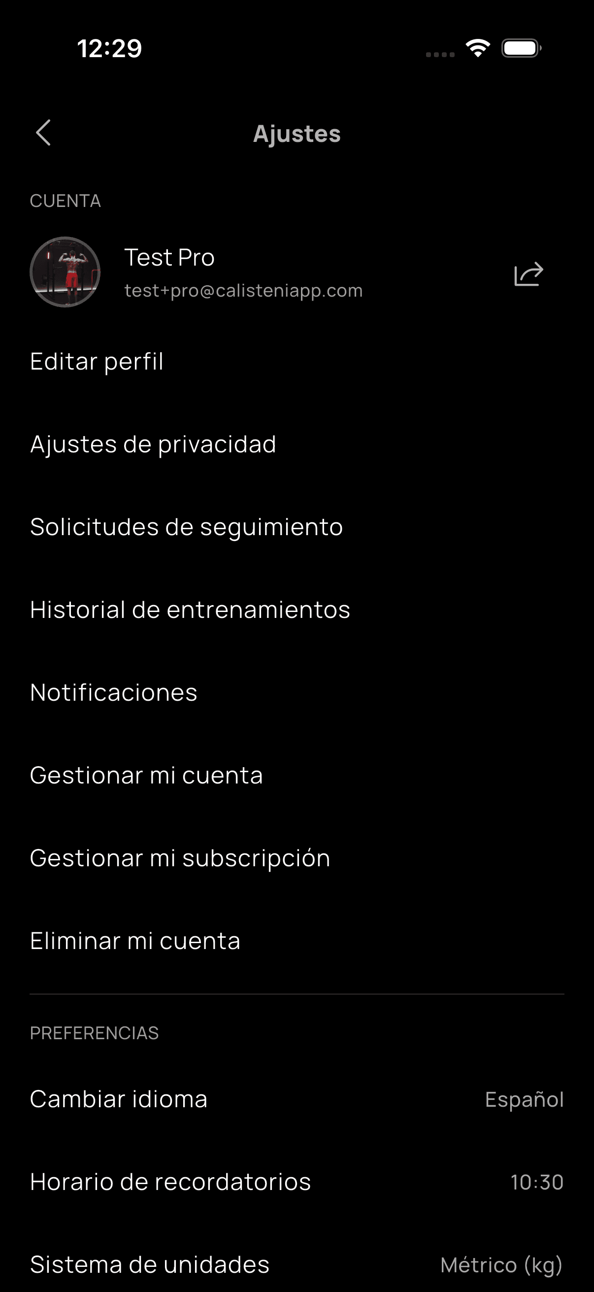 Ajustes