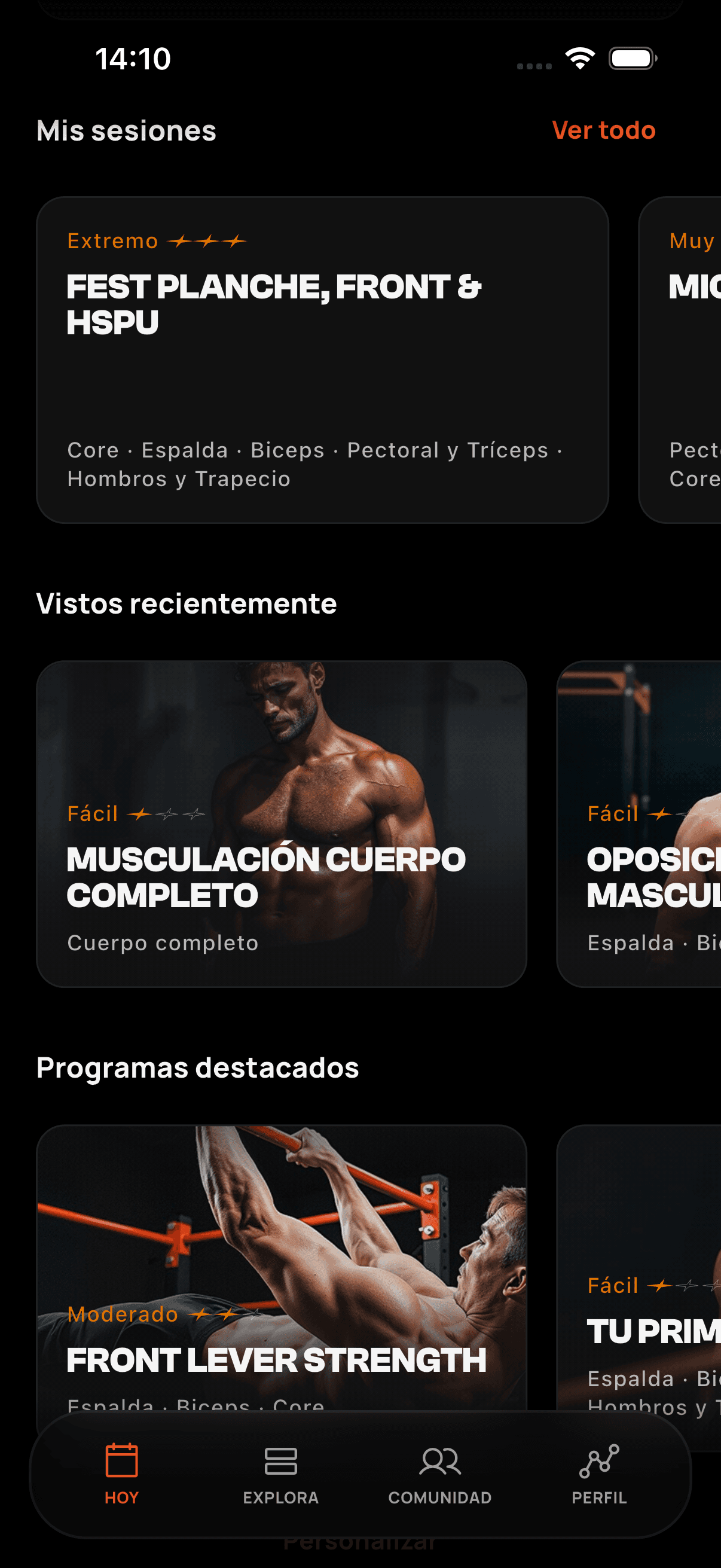 Contenidos recomendados y recientes